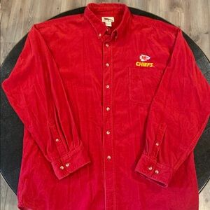 Vintage Kansas City Chiefs Red Corduroy XXL